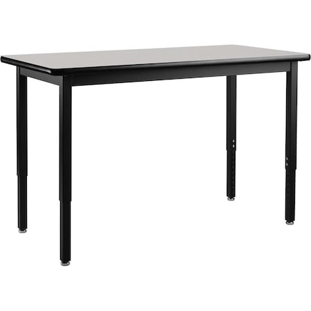 Global Industrial Rectangle Height Adjustable, 48 in W, 30 in L, 22.25 - 37.25 in H 695747GY